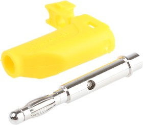 FK15S YELLOW, Yellow Male Banana Plug, 4 mm Connector, Screw Termination, 16A, 30 V ac, 60V dc, Nickel Plating FK15S YELLOW, Yellow Male Banana Plug, 4 mm Connector, Screw Termination, 16A, 30 V ac, 60V dc, Nickel Plating