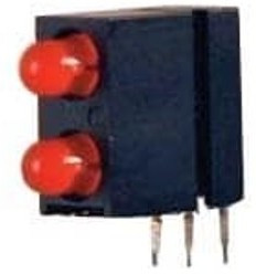 553-0122-200F, 553-0122-200F, Green Right Angle PCB LED Indicator, 2 LEDs, Through Hole 2.8 V 553-0122-200F, 553-0122-200F, Green Right Angle PCB LED Indicator, 2 LEDs, Through Hole 2.8 V