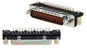 DAM15S, DM 15 Way Cable Mount D-sub Connector Socket, 2.74mm Pitch