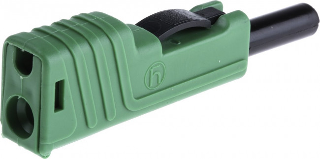 932153104, Green Male Banana Plug, 4 mm Connector, Screw Termination, 30A, 30 V ac, 60V dc, Nickel