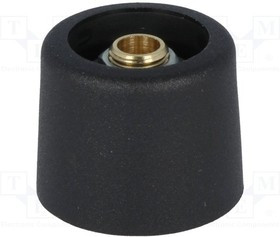 A3120639, Ручка, без указателя, полиамид, dоси: 6,35мм, d20x16мм, черный