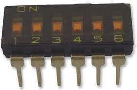 A6T-6102, 6 Way Through Hole DIP Switch 6P