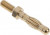 22.1053, Gold Male Banana Plug, 4 mm Connector, Screw Termination, 50A, Gold Plating
