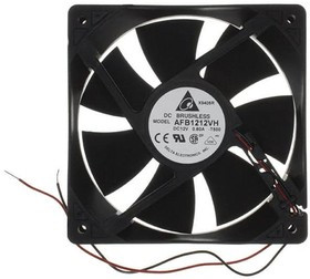 AFB1212VH-T500, DC Fans Tubeaxial Fan, 120x25mm, 12VDC, 103.75CFM, 4.8W, 44.5dBA, Ball, Leads, IP55