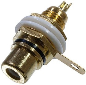 7-0235(1-291G RS-115G), гнездо RCA металл "позолоченное" с изол. на корпус черное