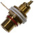 7-0235(1-291G RS-115G), гнездо RCA металл "позолоченное" с изол. на корпус черное