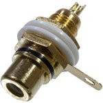 7-0235(1-291G RS-115G), гнездо RCA металл "позолоченное" с изол. на корпус черное