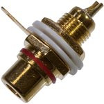 7-0235(1-291G RS-115G), гнездо RCA металл "позолоченное" с изол. на корпус черное