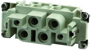 C146 10B004 100 13, Heavy Duty Power Connector Insert, 80A, Female, Heavy Mate C146 Series, 4+PE Contacts C146 10B004 100 13, Heavy Duty Power Connector Insert, 80A, Female, Heavy Mate C146 Series, 4+PE Contacts