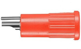 BRBU7924LNI-RT, Вилка "банан" 4мм, 16А, 30ВAC, 60ВDC, красный, никелированные, под обжим