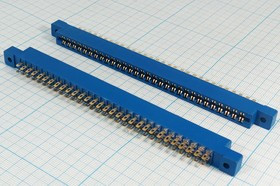 Разъем краевой SLM-60 вилка, шаг P3.96, контакты 60C, монтаж на блок