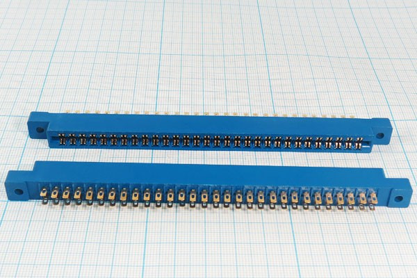 Разъем краевой SLM-60 вилка, шаг P3.96, контакты 60C, монтаж на блок