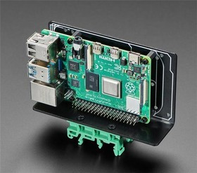 4557, Raspberry Pi Accessories DIN Rail Mount Bracket for Raspberry Pi / BeagleBone / Arduino