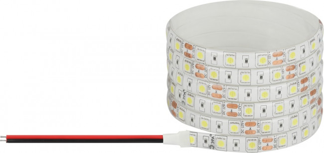 Светодиодная лента ЭРА LS5050 -14,4-60-12-3000K-IP65-1 year-5m теплый белый 5м Б0059912 Светодиодная лента ЭРА LS5050 -14,4-60-12-3000K-IP65-1 year-5m теплый белый 5м Б0059912