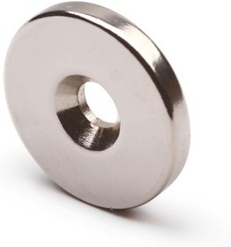 Неодимовый магнит диск 20х3 мм с зенковкой 4.5/7.5 мм