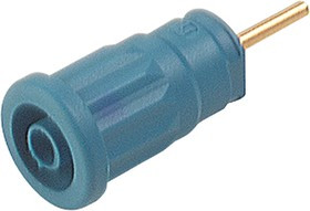 972363102, Blue Female Banana Socket, 4 mm Connector, Solder Termination, 24A, 1000V ac/dc, Gold