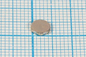 Магнит цилиндрический 5x 1мм , 13993 магнит 5,0x 1,0\цилиндр\\Ni\\