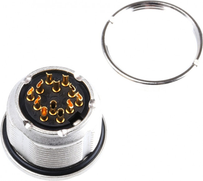 C091 31N012 200 2, Circular DIN Connectors Female 12 Pin Front MT