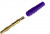 22.2618-26, Violet Male Banana Plug, 2mm Connector, Solder Termination, 10A, 30 V, 60V dc, Gold Plating