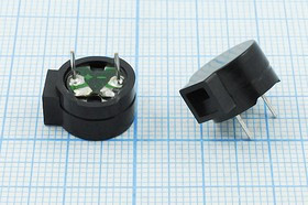 Зуммер магнитоэлектрический без генератора, 12x 8m14, напряжение 1.5В, сопротивление 42 Ом, частота