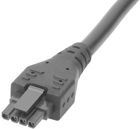 214770-0410, Rectangular Cable Assemblies 1m Micro-Fit Overmolded SR 4Ckt