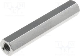 TFF-M3X30/DR113, Дистанцирующая стойка, латунь, 30мм, никель, Внутр.резьба M3