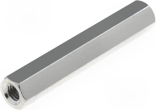 TFF-M3X30/DR113, Дистанцирующая стойка, латунь, 30мм, никель, Внутр.резьба M3