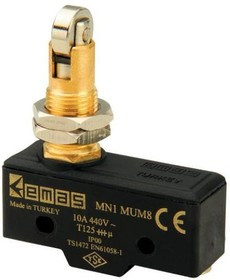MN1MUM8, Микропереключатель 10А 250VAC с плунжером