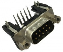 09661637813, Вилка угл. D-Sub 9pin UNC