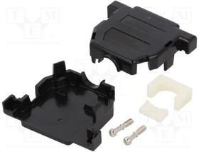 CCOV25-SN-BK, Корпус: для разъемов D-Sub, D-Sub 25pin, D-Sub HD 44pin, прямой