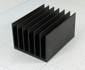 Радиатор охлаждения 100x 76x 55, F48, Al, черный, HS068-100