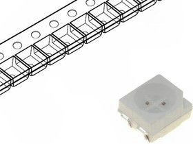 KAA-3528SURKCGKS, LED; SMD; 3528,PLCC4; red/green; 3.5x2.8x1.9mm; 120°; 20mA