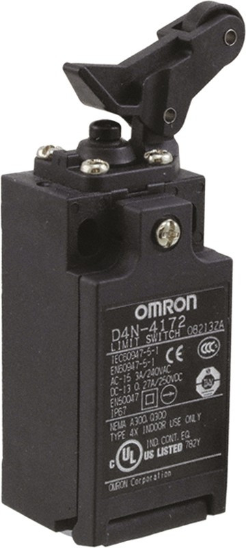 D4N4172, Limit Switch, One-Way Roller Arm Lever, 1NO / 1NC, Snap Action