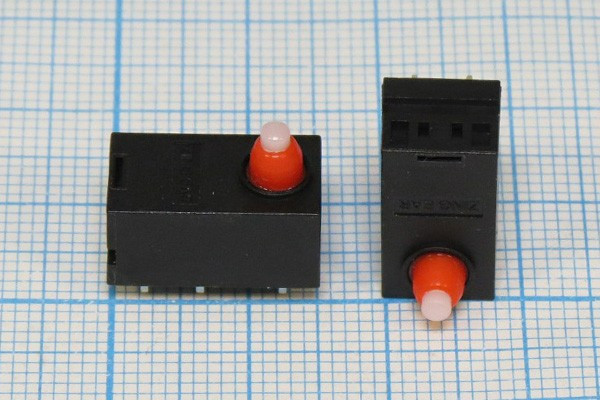 Микропереключатель , размер 16x 9x 8, 3А, переключение ON-(ON), размер концевика H4.5, КВБ307-150PA
