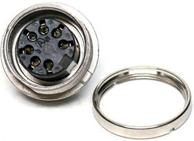 T3487-400, Circular DIN Connectors FEMALE RECEPTACLE 7 WAY