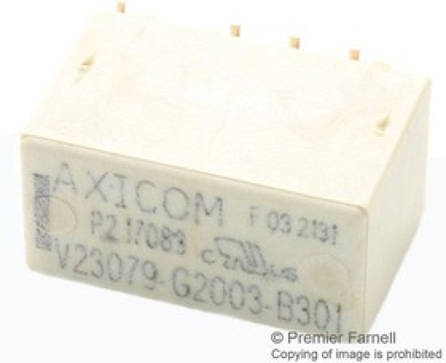 7-1393788-3, Сигнальное реле, 5 В DC, DPDT, 2 А, P2/V23079, SMD (Поверхностный Монтаж)