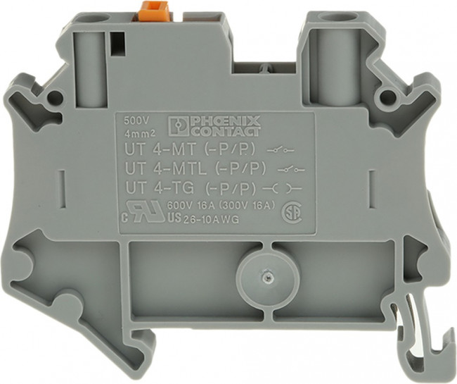 3046139, DIN Rail Terminal Blocks UT 4-MT KNIFE DISCON TERM BK