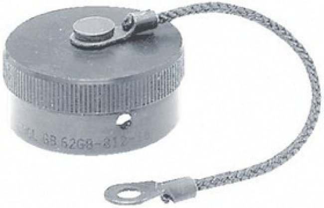 62GB-810-20(416), 62GB MIL-DTL-26482 Socket Dust Cap, Shell Size 20, with Nickel Finish, Aluminium