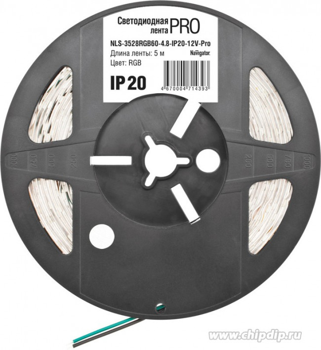 СД Лента Navigator 71 439 NLS-3528RGB60- 4.8-IP20-12V-Pro R5