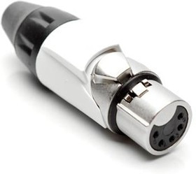 AX5F9M, XLR Connectors 5P SOCKET F PLUG WHITE MARK SLEEVE