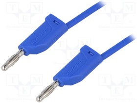 MFK151200-BL, Измерительный провод, 70ВDC, 33ВAC, 16А, с осевым гнездом 4м MFK151200-BL, Измерительный провод, 70ВDC, 33ВAC, 16А, с осевым гнездом 4м