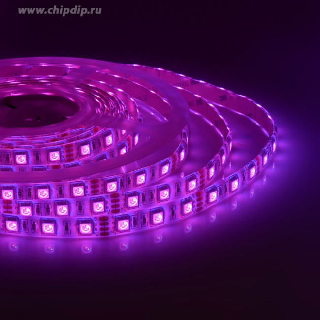 10-35 Комплект светодиодной ленты 12В с аксессуарами (блок, коннектор), smd 5050, 60 д/м, IP65, 5м,