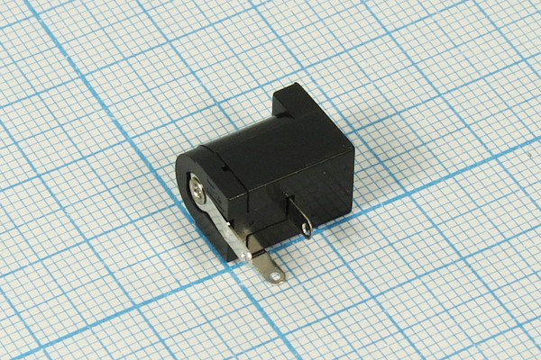 Гнездо питания DC 2.5D5.5, 3 контакта, на плату, угловое, с выключением ON-OFF, DJK-02B; №2062 гн пит DC 2,5D5,5\3C\\ плат\угл\DJK-02B