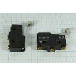 Микропереключатель 220В/15А, рычаг 58мм с роликом; № 1729 ПКонц 49x17 x30\220\15\ON-(ON) \\L58рол\SF