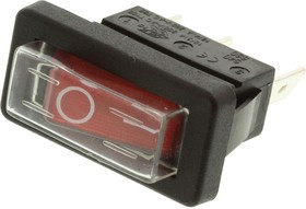 C5503ALNEA, Клавишный переключатель, Выкл.-Вкл., SPST, С Подсветкой, Панель, Красный, Серия 5500 C5503ALNEA, Клавишный переключатель, Выкл.-Вкл., SPST, С Подсветкой, Панель, Красный, Серия 5500