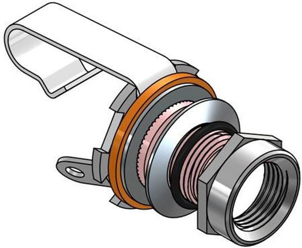 11W07, PHONO AUDIO CONNECTOR, JACK, 1/4", PANEL
