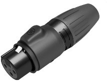 Seetronic SCWF3-B кабельный разъем XLR 3-контакта "мама", IP65, позолоченные контакты, чёрный