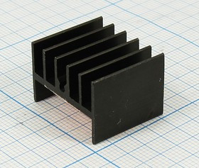 Охладитель (радиатор охлаждения) 20x 23x 16, тип H07, аллюминий, HS202-20, черный