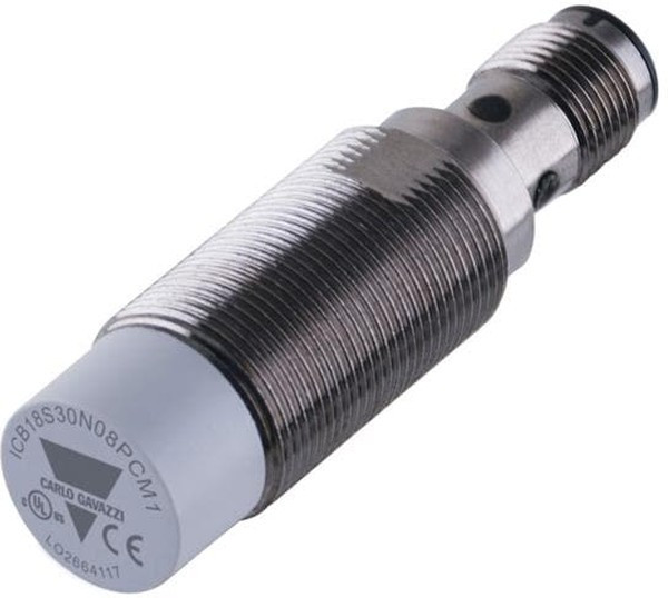 ICB18S30N08POM1, Датчик индуктивный, Конф.выхода PNP / NO, 0-8мм, 10-36ВDC, М18 ICB18S30N08POM1, Датчик индуктивный, Конф.выхода PNP / NO, 0-8мм, 10-36ВDC, М18