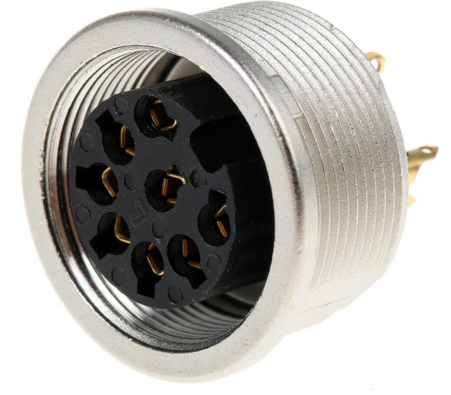 KFV-80, Разъем: M16, гнездо, "мама", пайка, PIN: 8, 5А, 60В, IP40, 0,75мм2